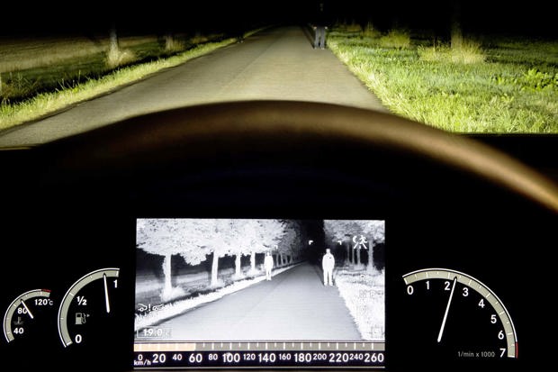 In 2002, Lexus was first to market worldwide with an automotive night vision system in the LX 470 SUV. It used infrared beams in the bumper and a camera mounted in the review mirror housing, and displayed an image near the base of the windshield to show the driver what he or she wasn't seeing.)